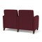 Lesro Siena Lounge Reception 2 Seat Tandem Seating, Walnut, OH Wine Upholstery SN2103 - alternate 2